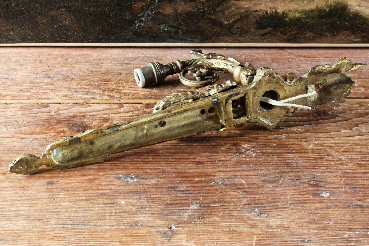 Pair of Empire style gaslight wall lights