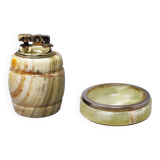 1960s Gorgeous Smoking Set in Onyx. Made in Italy