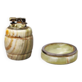 1960s Gorgeous Smoking Set in Onyx. Made in Italy
