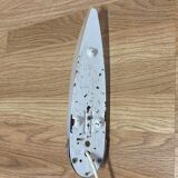 Pair of 1950s designer glass wall lights.