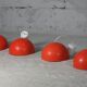 Ensemble de 4 suspensions "ressort", France, circa 1970