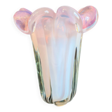 “Fleur Opaline” vase in glass
