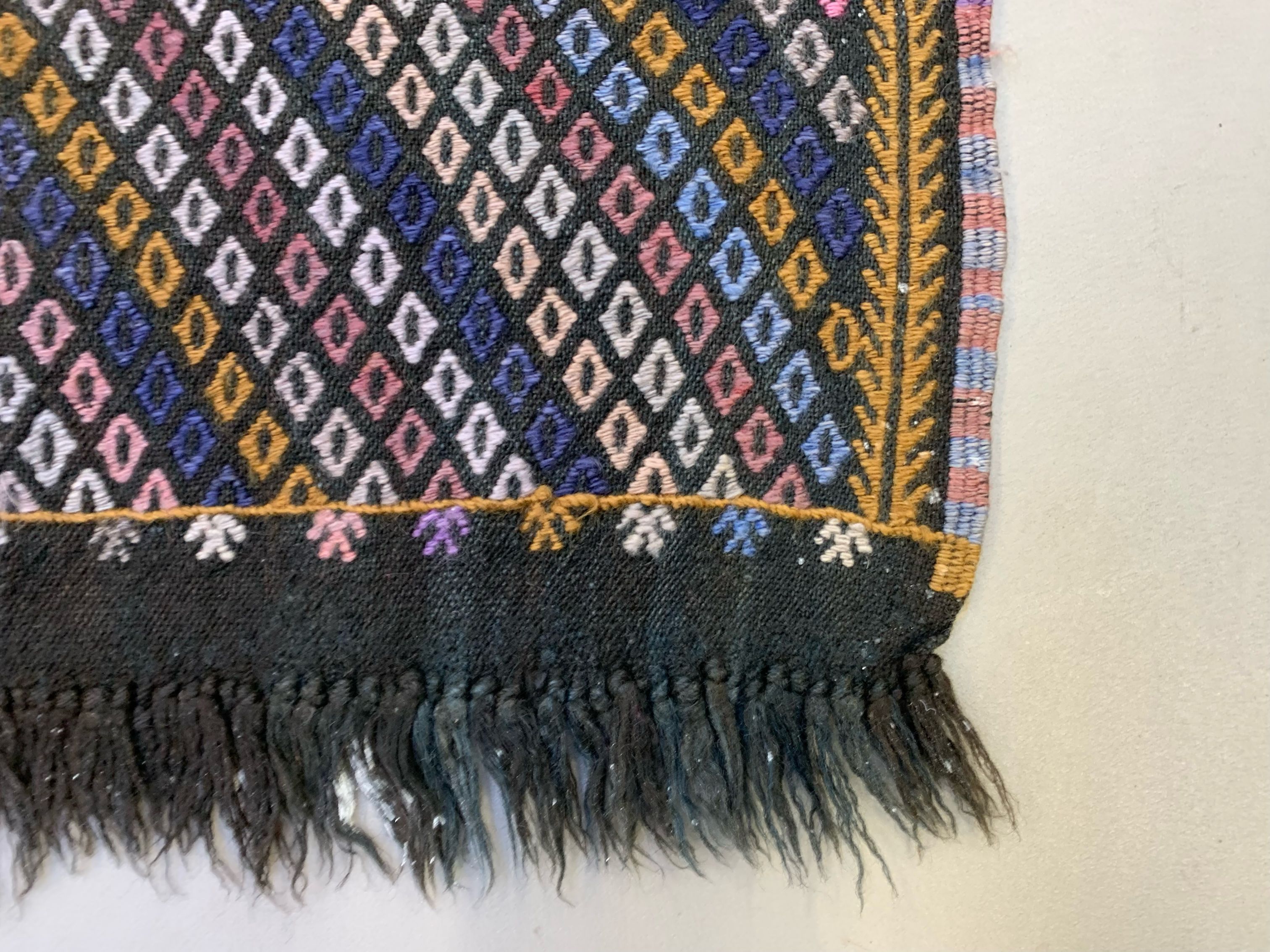 Small Vintage Turkish Kilim Rug 110x84 cm Wool Kelim