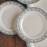 Serving of 6 plates in iron earth, Salins