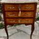 Charming small chest of drawers in precious wood marquetry.