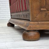 1960s, Danish 2-seater sofa, original condition, furniture wool, oak wood.