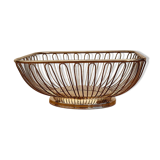 Vintage silver metal basket