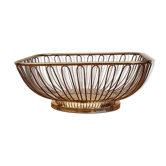 Vintage silver metal basket