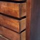 Empire Restoration period chest of drawers in mahogany, with a marble top.