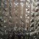 Plafonnier ancien applique vintage en verre blanc pointe diamant  1960 ø 14 cm 1970 vintage