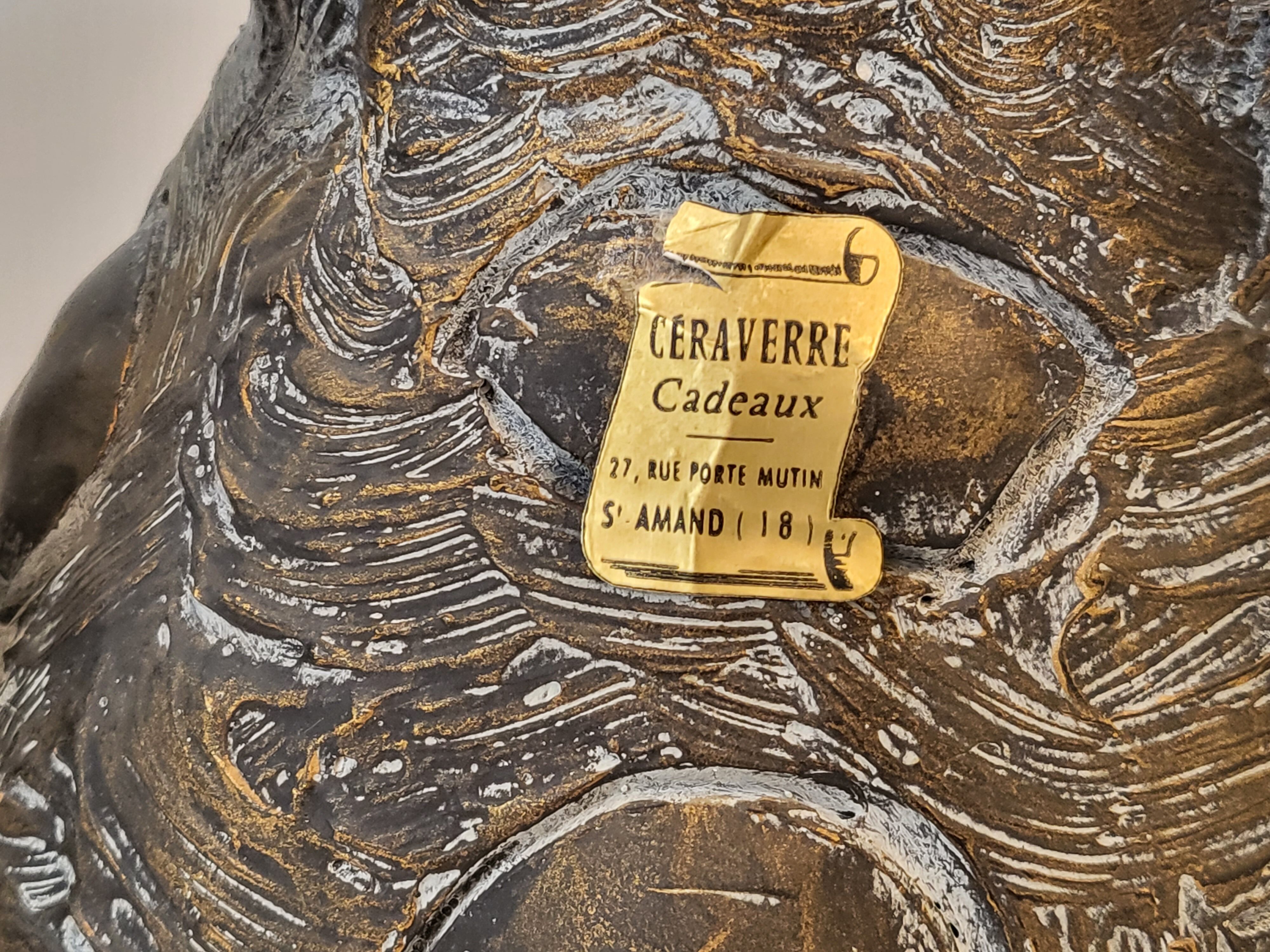 Pair of vintage Ceraverre vases 1960