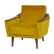 Yellow velvet armchair, 1960s