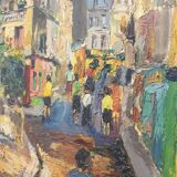 Montmartre hill oil painting on canvas