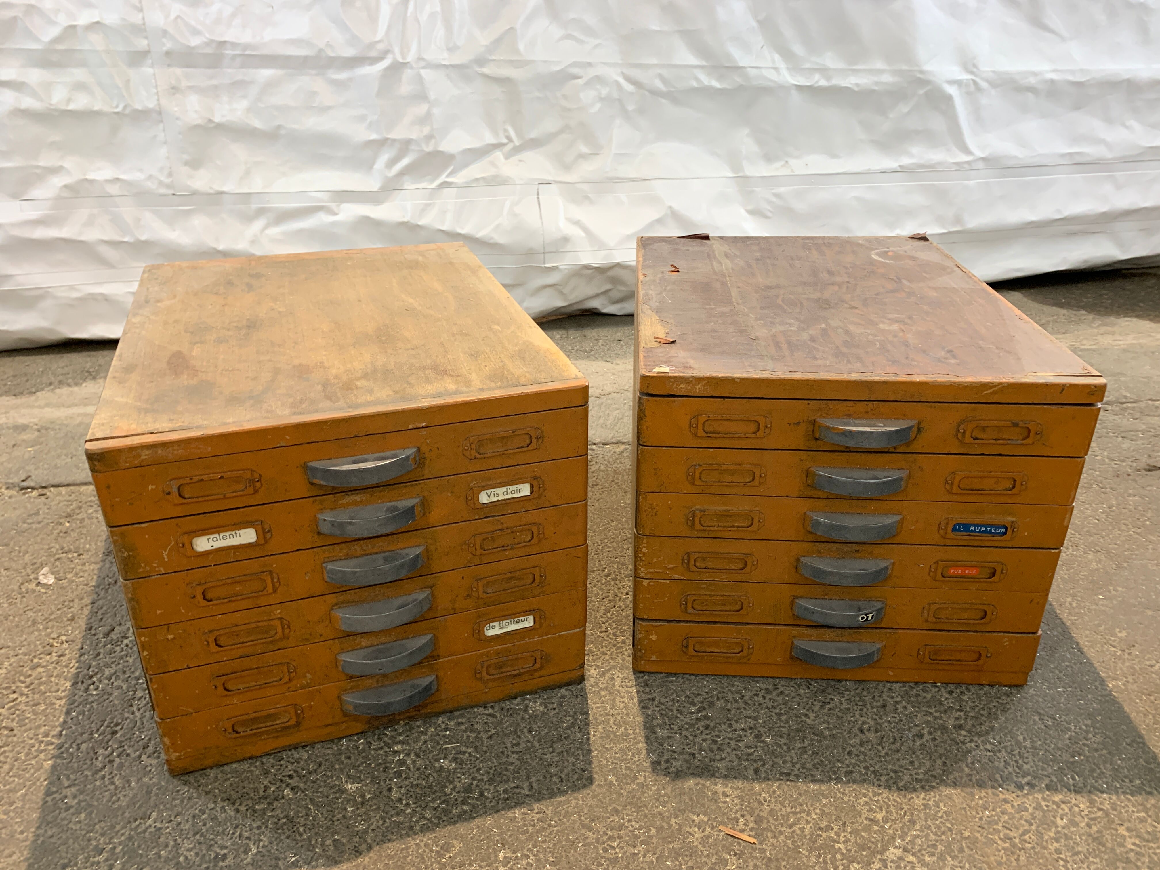 Furniture with workshop drawers
