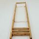 Bamboo screen with 3 frames in beige fabric.