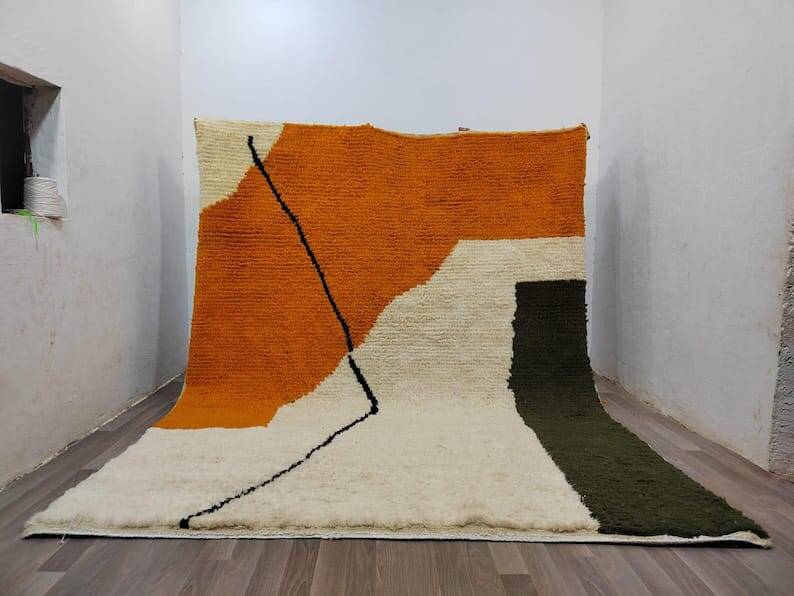 Tapis en laine pure fait main taille 200 x 300 cm