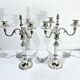 Chrysalia - pair of silvered bronze candelabra / €580
