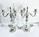 Chrysalia - pair of silvered bronze candelabra / €580