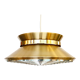 Brass colored aluminium pendant light by Carl Thore for Granhaga Metall. Sweden 1970s.