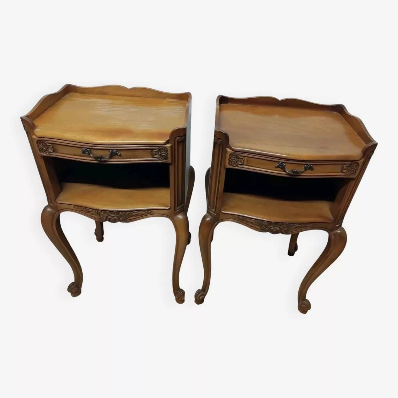 Pair of Antique Louis XV Style Nightstands
