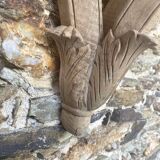 carved wooden wall shelf or wall console