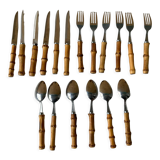 Vintage bamboo cutlery set