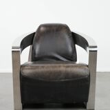 Unique design Aviator armchair with an aluminium frame