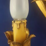 Golden metal wheat sheaf sconce