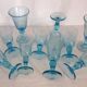10 footed glasses from the biot glassworks in blown glass.