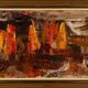 Huile sur toile originale suédoise – « Paysage » par Ingemar Callenberg – Signé – Vintage et encadré