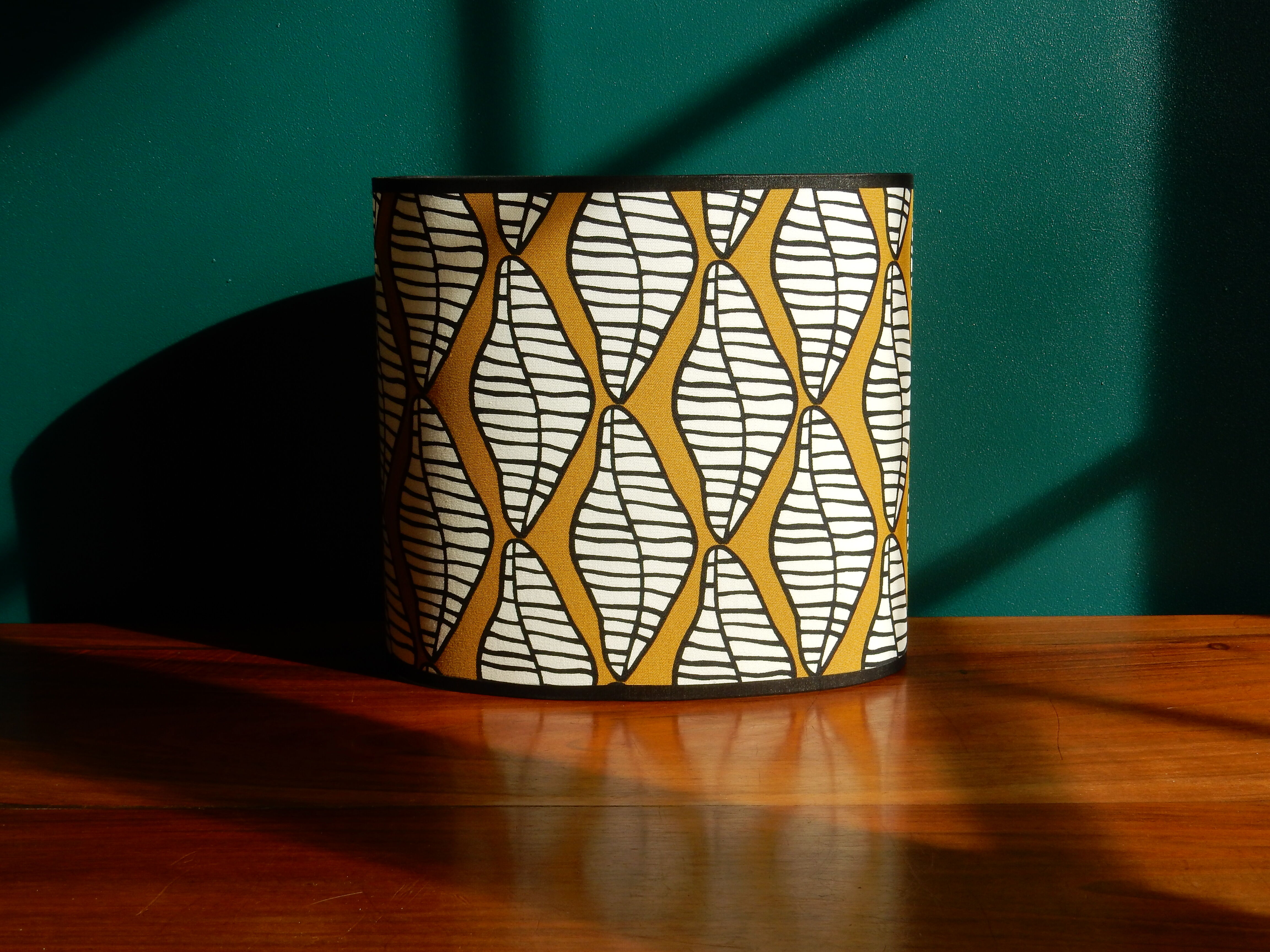 Oval lampshade vintage fabric Ikea 2006 design Linda Svensson