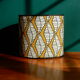 Oval lampshade vintage fabric Ikea 2006 design Linda Svensson