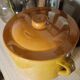 Marmite / Vintage earthenware casserole with lid (21 x