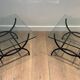 Pair of Black Lacquered Wrought Iron and Glass Side Tables, French Work