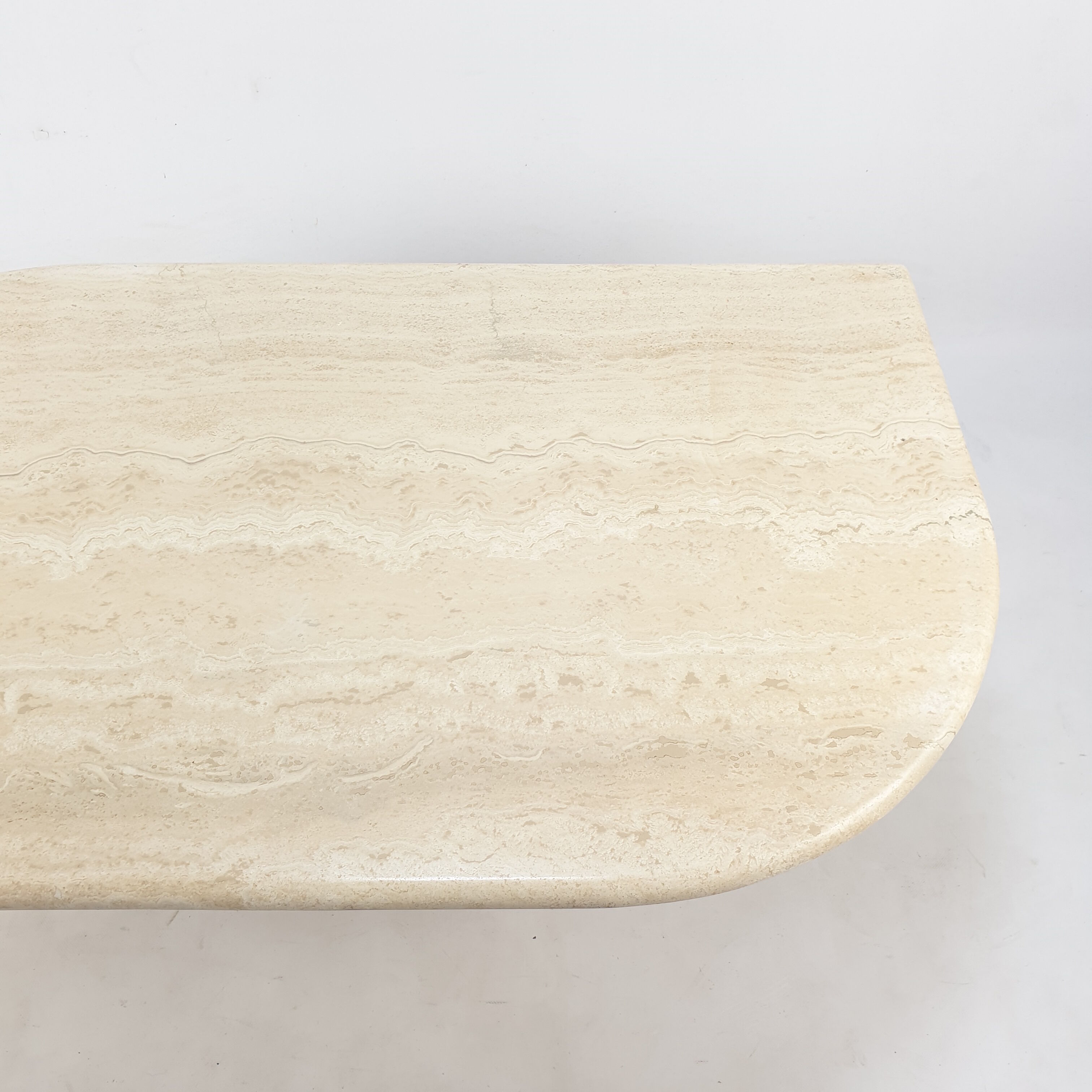 Mid-Century Italian Travertine Coffee Table, 1980s