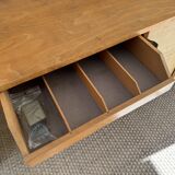 Enfilade Florence Knoll Modèle 116 en Jonc de Mer, 1950s