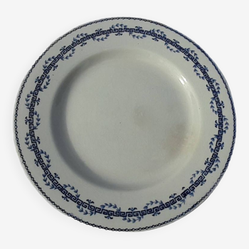 Dish on pedestal in opaque Gien porcelain, Austerlitz model Terre de fer, diam. 23 cm