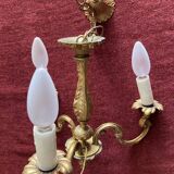 Chandelier Louis XV 3 branches bronze dore