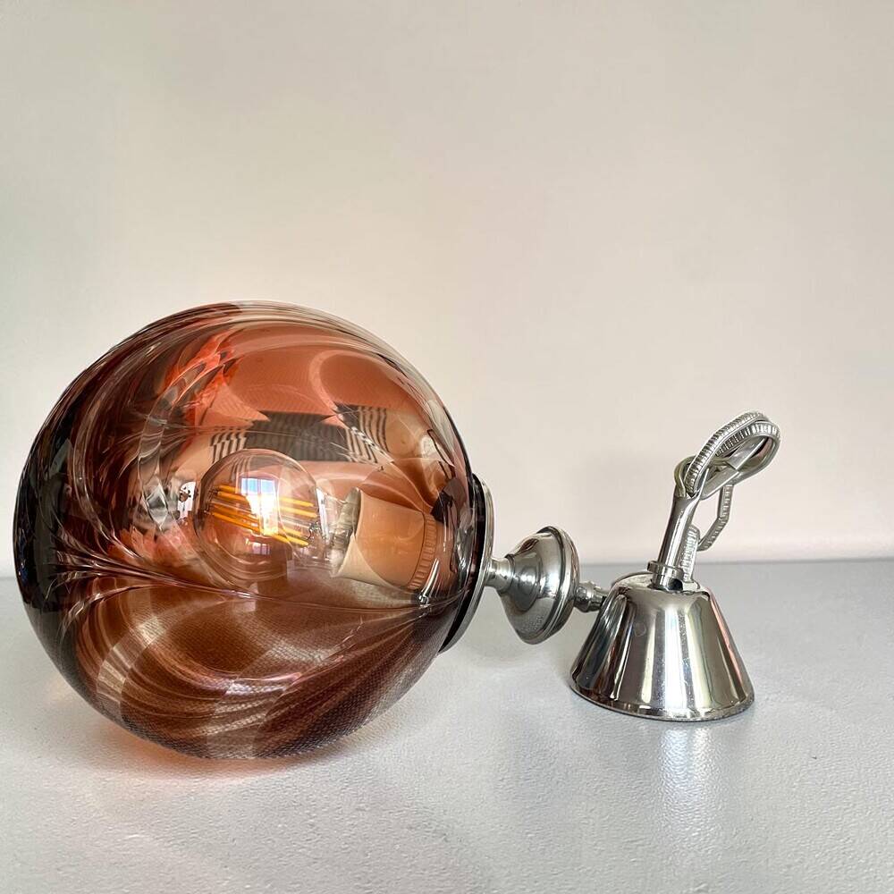 Art Deco style swirl glass light by Marinha Grande