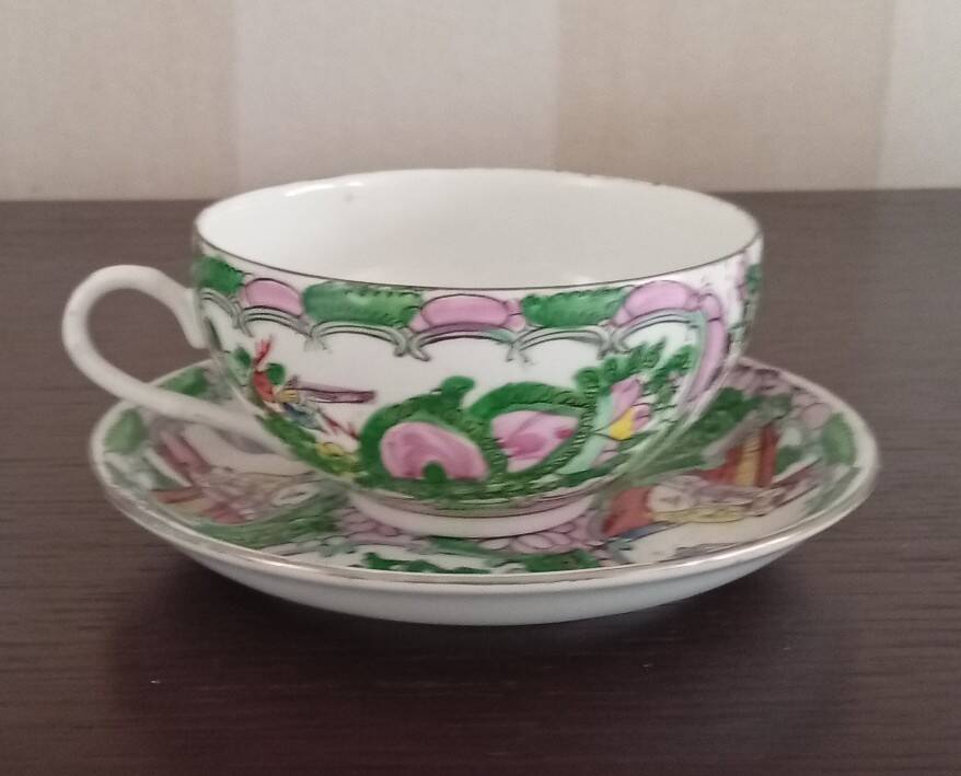 Tea service 13 pieces - Hand-painted Chinese porcelain