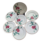 Set of 7 dessert plates