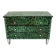 Mid-Century Modern Style Green-Malachite Colored Glass Italian Chest of Drawers