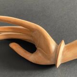 Wooden hand sculpture