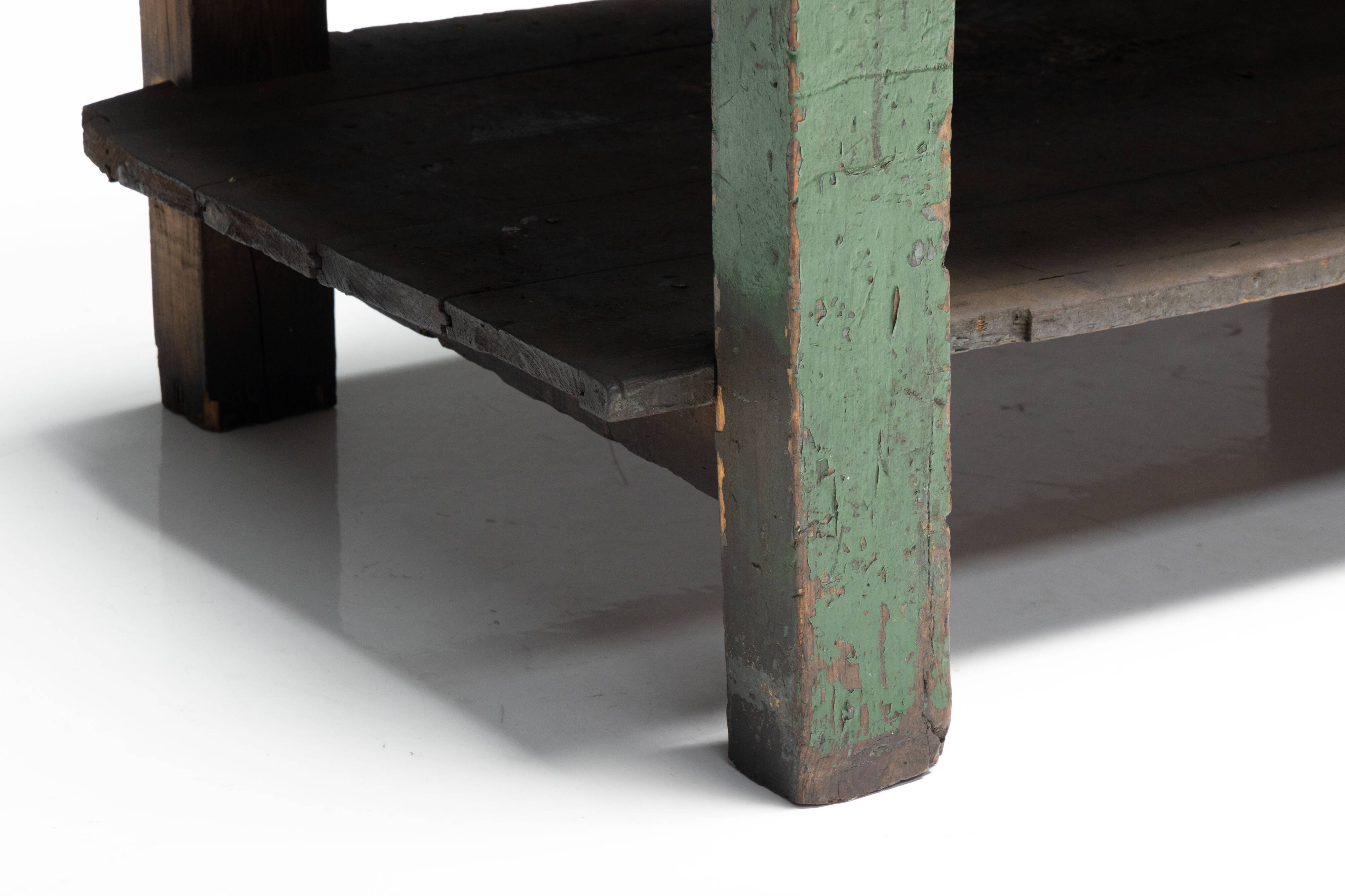 Rustic Industrial Workbench, France, Early 20th Century