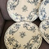 Set of 6 Sarreguemines plates, Bertha model