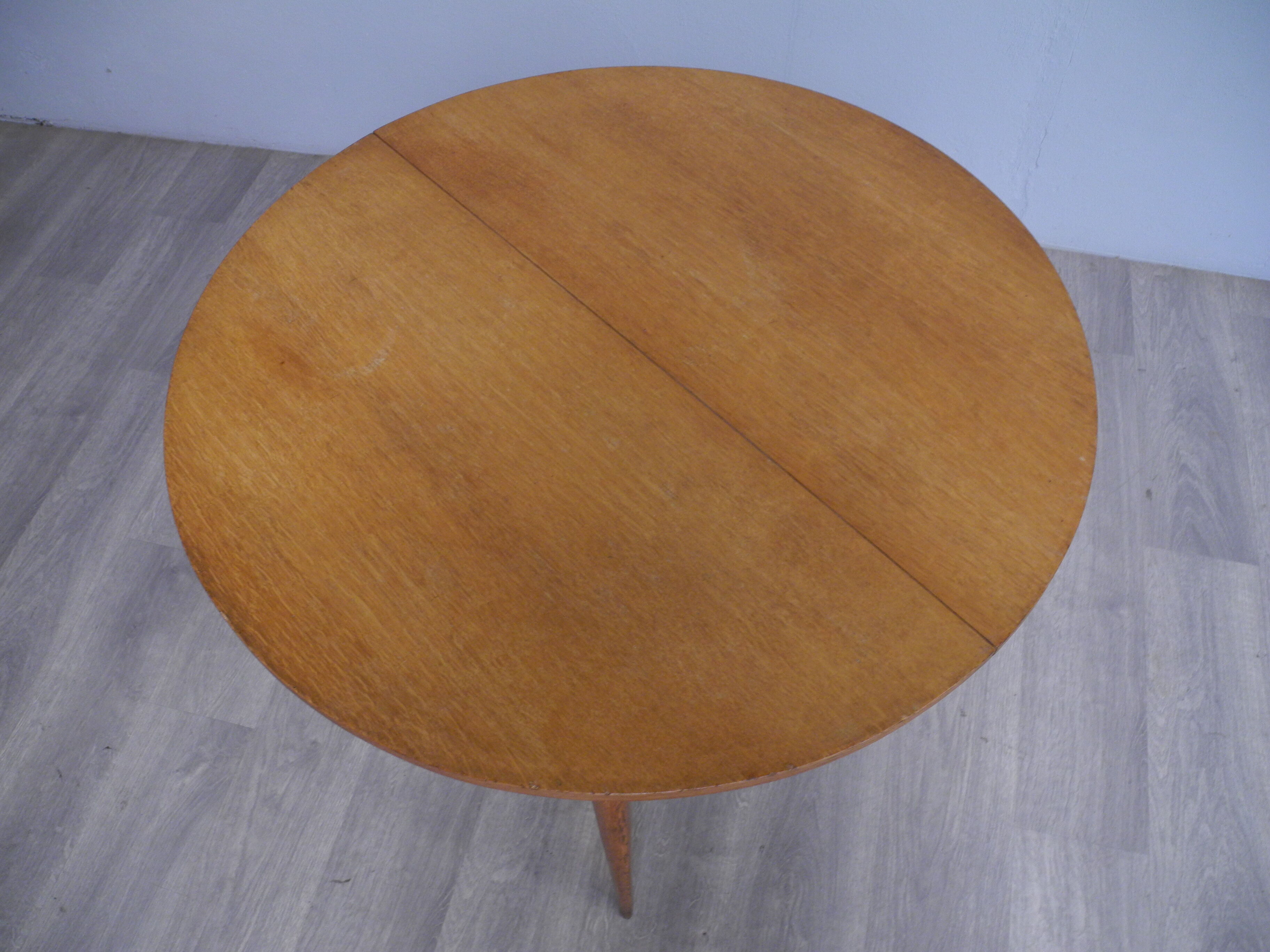 Vintage beech table with 1960 extension