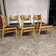 6 chaises scandinave vintage