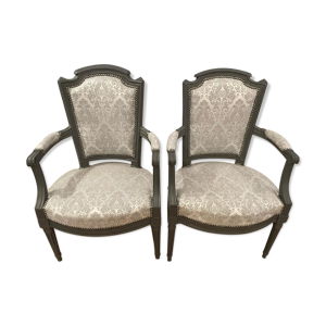 Paire de fauteuils cabriolets