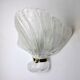 Shell wall lamp, murano glass, italy, 1970