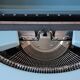 Aqua blue typewriter Brother industries 60s